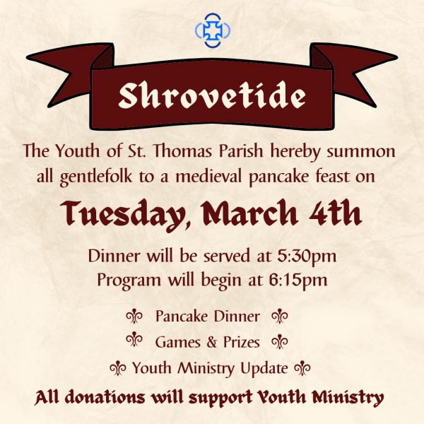 ​Annual Shrove Tuesday Youth Fundraiser